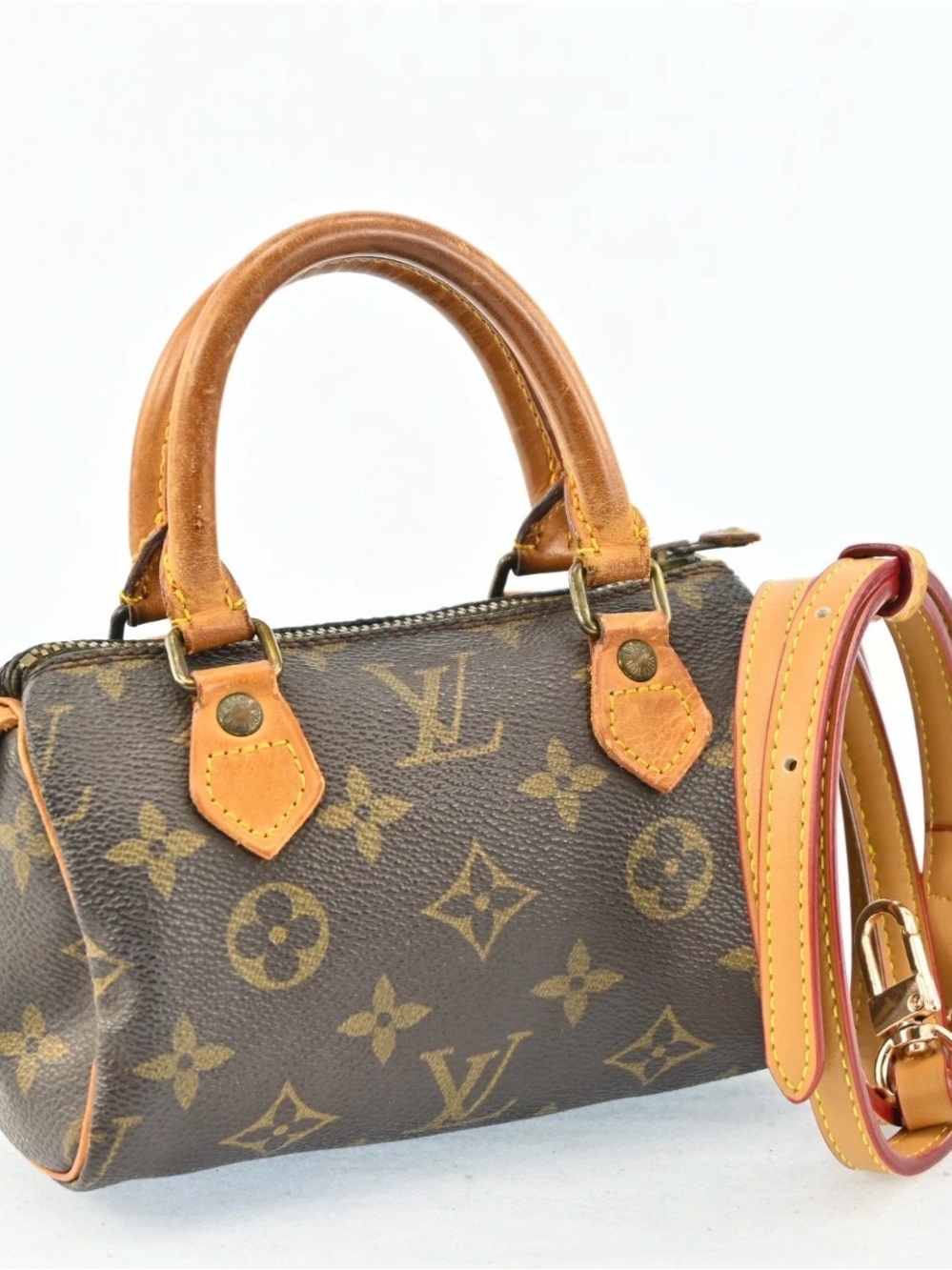 Louis Vuitton Monogram Mini Satchel in Brown and Vachetta
